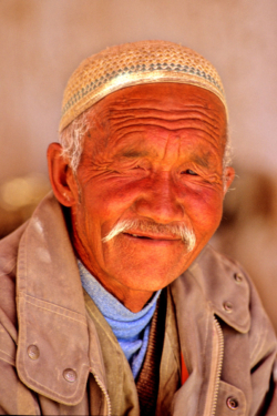 Ouigour entre Charklik et Cherchen, en plein désert du Taklamakan.