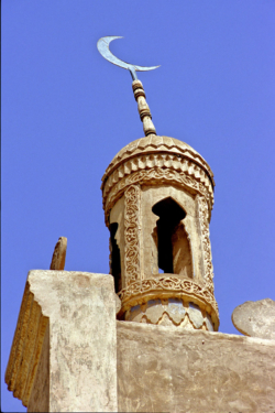 Minaret de la mosquée de Niya (Minfeng).